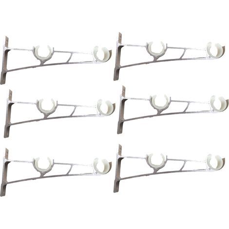 6pièces Tringle À Rideau En Métal Robuste, Support De Tringle À Rideaux, Double Tringle À Rideau Pole Holder, Support Rideau, Support De Tringle À Rideau En Aluminium, Support De Tringle À Rideau Or R (1/2)