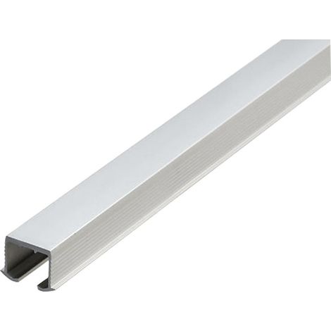Rail de roulement simple clipo 26/36 - Décor : Anodisé argent - Longueur : 2500 mm - Matériau : Aluminium - Section : 23,5 x 18 mm - HAWA