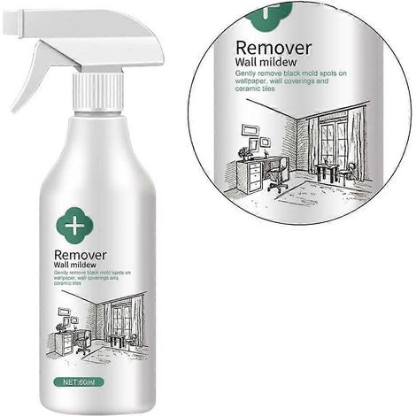 Spray anti-moisissures et anti-champignons muraux 60 ml, formule avancée, rapide et efficace (1/4)