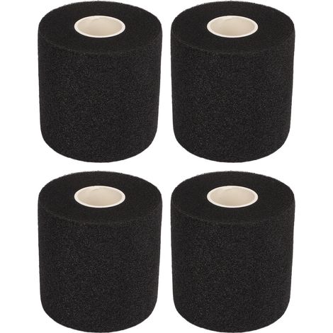 4 Bandes de Sport Élastiques en Mousse PU Respirante pour Football et Fitness Noir (1/5)