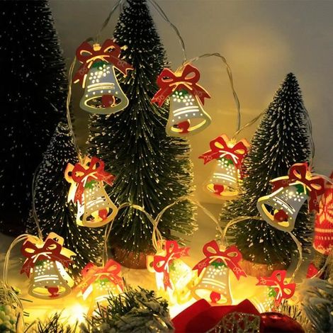 Guirlande lumineuse extérieure 3,20 m, 10 LED multicolores, branchement secteur, décoration jardin et événements festifs