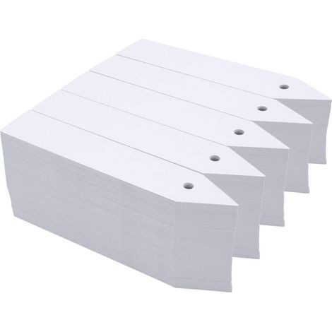 Etiquettes Plante - 100 Pièces - Plastique PVC - 10 x 2 cm - Blanc - Pour Semis Jardin Potager Pépinière Serre