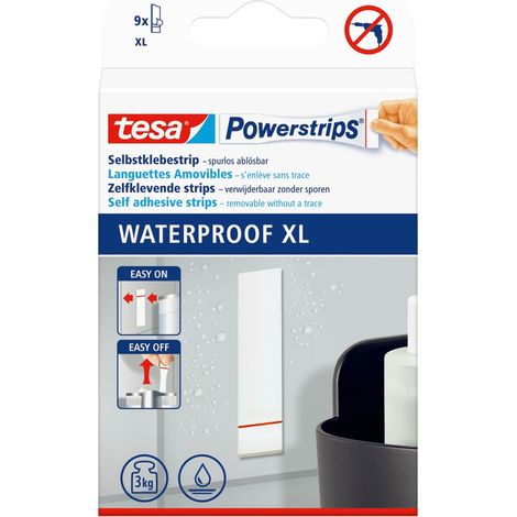 Tesa Powerstrips Waterproof XL bandes adhésives blanches