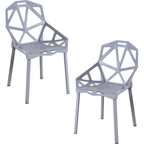 Packs Sillas Comedor - Pack 2 Sillas Omega - Gris oscuro (1/5)