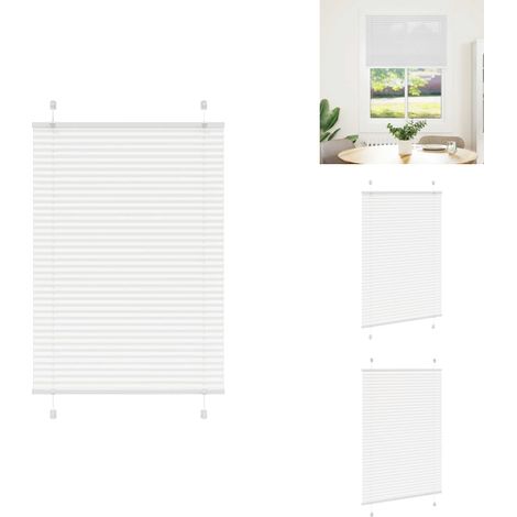 Plissee Weiß 95x100 cm Stoffbreite 94,4 cm Polyester - Plissee - Plissees - Faltrollo - Jalousie (1/5)
