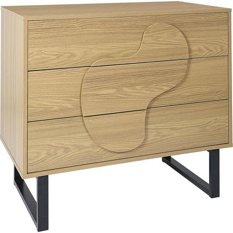 Commode 3 Tiroirs "Calypso" 90cm Marron