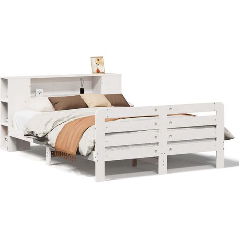 Maison Exclusive - Giroletto senza Materasso Bianco 160x200 cm Legno Massello Pino