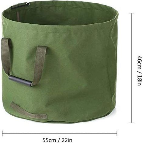 VURAHOME - Sac à déchets de Jardin Extra Large Yard, pelouse de 32 gallons et Sac de Rangement réutilisable pour Feuilles avec Deux poignées ,,Vert,1 pièce
