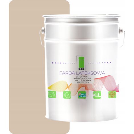 PITTURA MURALE AL LATTICE PER INTERNI BEIGE 5L NEGOZIO DI FABBRICA (1/5)
