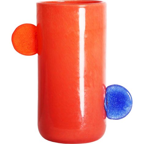 Vase contemporain en verre orange pour une touche élégante - Orange transparent contemporain (1/3)