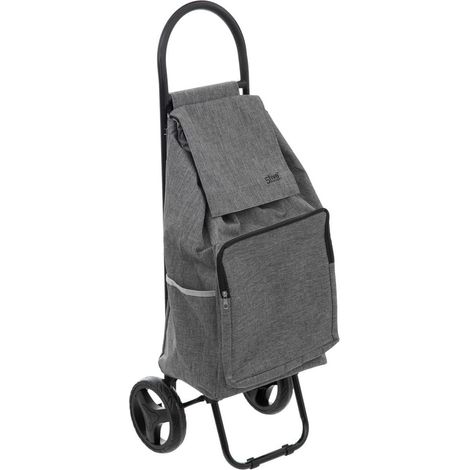 Cinq - Chariot de courses à 2 roues, gris métal - Hauteur 95 cm (1/5)