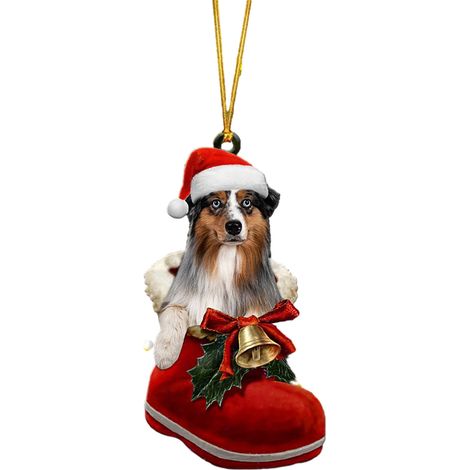 (14) 1 Weihnachtsstrumpf, Weihnachtshund, Weihnachtsbaumschmuck, Autoschmuck, Heimdekoration (1/2)