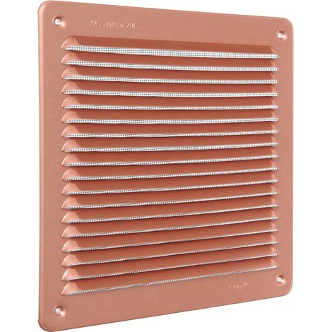 La Ventilazione LAR2323AR Griglia Quadra da Sovrapporre, Alluminio ramato, 228x228 mm