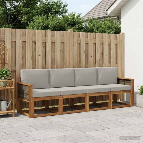 vidaXL Outdoor-Sofagarnitur mit Kissen 4 pcs (1/5)