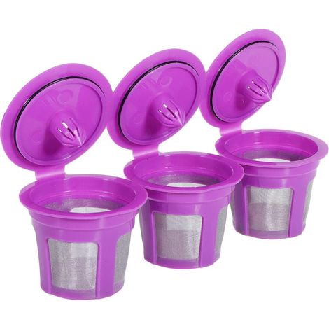 Capsule Café Réutilisable - Compatible Keurig 2.0 1.0 Mini Plus - Filtre À Maille Fine - Capacité Élevée - PP - 53 x 42 mm - 6 Pièces (1/5)