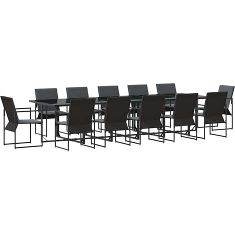 Maison Exclusive - Set da Pranzo per Giardino 13 pz Nero Acciaio (1/5)