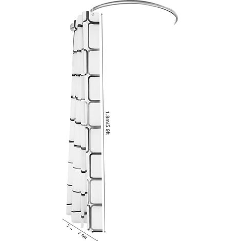 Tringle de Douche, Installation Sans Perçage, Longueur Ajustable (1/5)