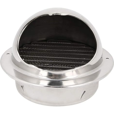 Grille D'aération, Sortie De Grille De Hotte D'évacuation De Ventilateur De Cuisine En Acier Inoxydable, évent De Soffite D'air à Nez De Taureau à Montage Mural (ø150mm) (1/5)