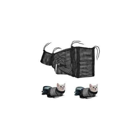 Soins des Griffes pour Chats,Sac de Bain pour Chat,Sac de Bain pour Chat,Sac de Bain en Maille Durable pour Chat de Petite et Moyenne Taille,pour Couper Les Ongles (Noir)
