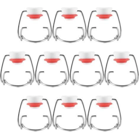 Tappi per bottiglie in vetro con apertura a scatto, tappi per bottiglie di birra con design a ribalta, tappi per bottiglie di bibite, set da 10 pezzi (1/4)