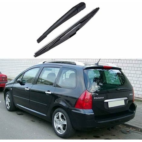 Balai D'Essuie–Glace Arrière, Bras D'Essuie-Glace Arrière + Balai,Pour Lunette Arrière Peugeot 307 2001-2008(Longueur : 33,8 cm) (1/4)