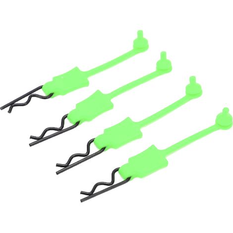 4 pièces de pinces de carrosserie universelles pour voiture RC 1/10, clips de remplacement verts (1/5)