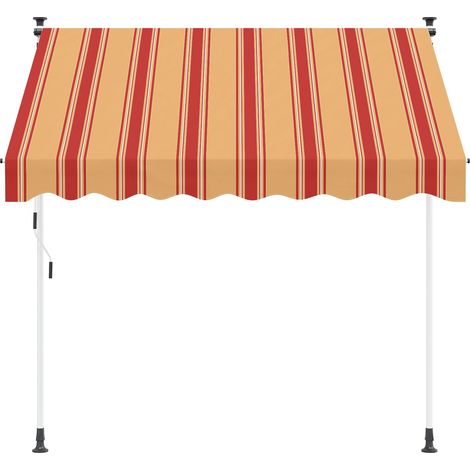 vidaXL  Manual Retractable Awning  Multicolour 250 x 115 x 300 cm