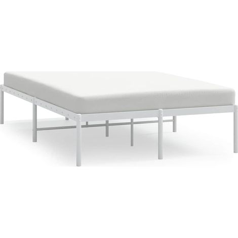 Estructura de cama de metal blanca 135x190 cm vidaXL (1/5)