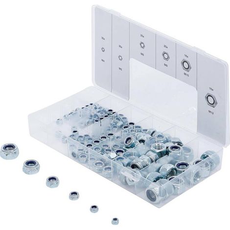Assortiment d'Écrous Six Pans 146 pcs - Acier, Résistants et Polyvalents, Pro - D-Work (1/5)