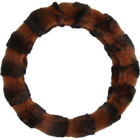 Housse de volant universelle 15 pouces, moelleuse et pelucheuse, douce et élégante, accessoire de volant de voiture (1/5)