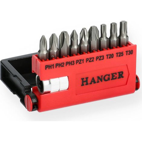 Coffret d embouts de vissage 10 pièces HANGER 250014 (1/3)