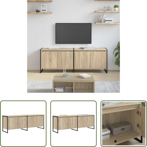 Meuble tv industriel -  Meuble TV Sonoma 140 x 36 x 49.5 cm Bois d'ingénierie (1/5)