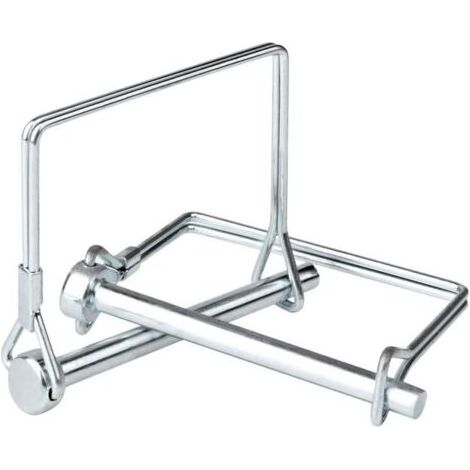 12pcs Goupille de Verrouillage Carrée 5/16 pouces (8mm) Goupille de Blocage Automatique de Sécurité en Acier au Carbone Galvanisé de Haute Qualité pour Jardin de Pelouse de Agricole de Tracteur (1/5)