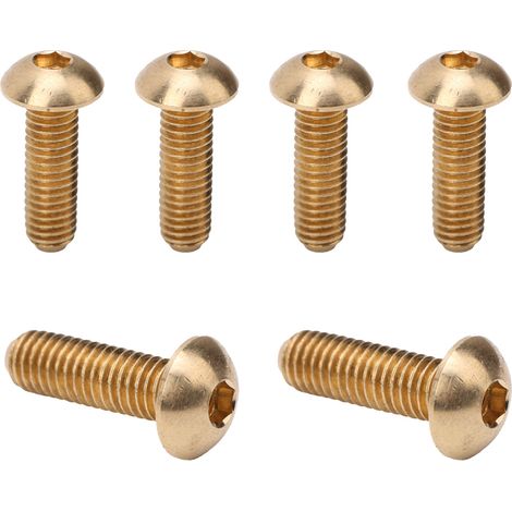 Vis M5 tête cylindrique bombée en cuivre pur, diamètre 9mm, épaisseur 3mm, lot de 50 pièces, longueur 16mm, visserie demi-ronde haute qualité (1/5)