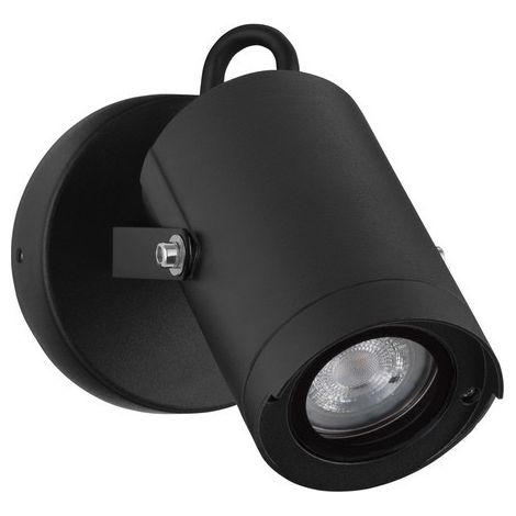 Merano Corpus Applique murale d'extérieur en aluminium noir, verre clair LED GU10 1x10W IP54