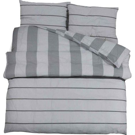 Maison Exclusive - Set Copripiumino Grigio 200x220 cm in Cotone