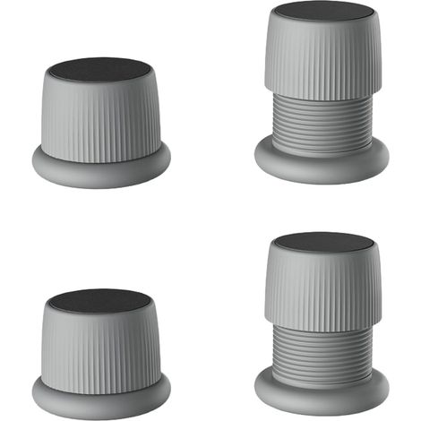 Lot de 4 Rehausseurs Réglables Antidérapants pour Meubles, Lits, Canapés, Tables et Chaises, Pieds de Meubles Réglables De 4,1 à 6,3 cm, Gris (1/5)
