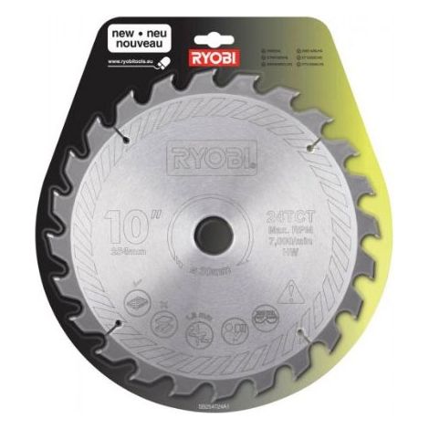 121769 Ryobi 254-mm-Kreissägeblatt mit 24 Hartmetallzähnen