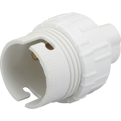 3er-Set B22 Steckdosen mit Bajonettverschluss PVC weiß ZENITECH ZENITECH