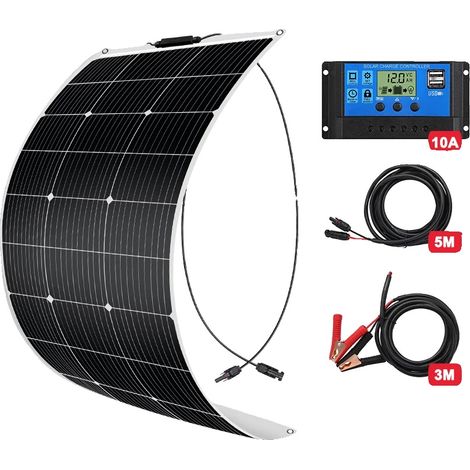 Panneau Solaire, Semi-Flexible, Construction Durable, ensemble de 100W (1/2)