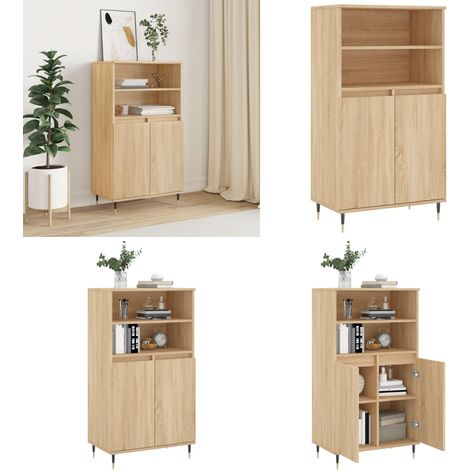 Highboard Sonoma-Eiche 60x36x110 cm Holzwerkstoff - Holzwerkstoff - Stauraum (1/5)