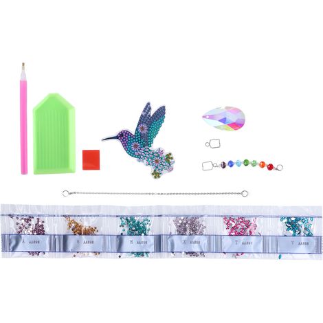 Carillon éolien à faire soi-même, ornement suspendu en forme d'oiseau, adhésif puissant, écologique, décoration murale 3D (1/5)