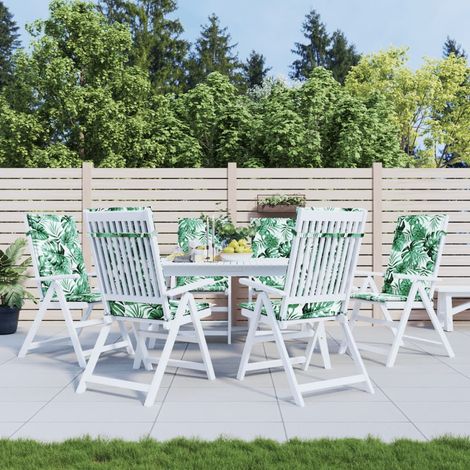 Lot de 6 Coussins de chaise à dossier haut Coussins Déco confort modèle de feuille tissu 62756 (1/5)
