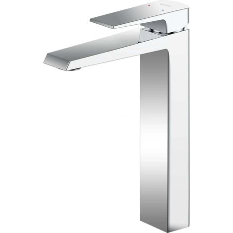 Mitigeur de lavabo à bec haut sans garniture de vidage (bouchon) chromé (1/2)