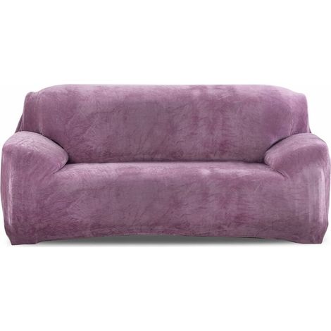 Stretch Sofa Covers Velvet Sofa Cover 3 Seater Thick Couch Covers Covers Couch Protector Light Purple (1/5)