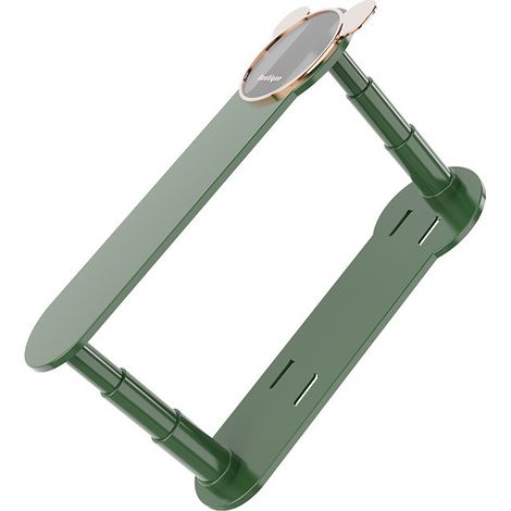 Porte-manteau mural Zolginah, patère extensible sans perçage, cintre pliable pour armoire, finition verte, gain de place (1/3)
