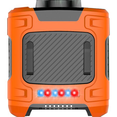 Tragbarer Hüftclip-Ventilator mit Akku und Powerbank, 3 Windstufen, LED-Licht – ideal für Outdoor-Aktivitäten wie Landwirtschaft, Angeln, Camping und Wandern.