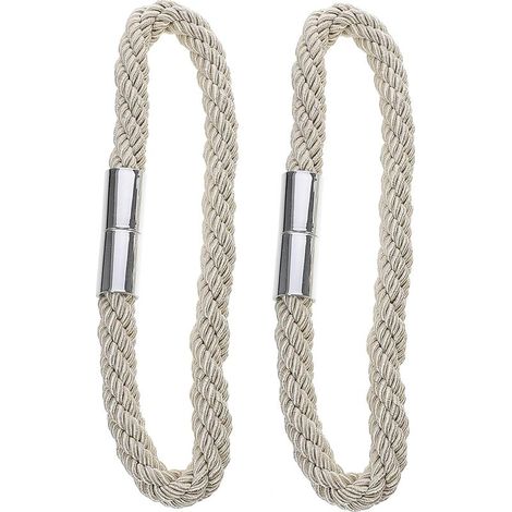 Lot De 2 Embrasses De Rideaux À Boucle Magnétique Décoration De Salon Moderne Faciles À Installer (1/4)