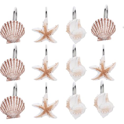 Duschvorhanghaken maritimes Design verschiedene Farben
