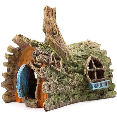 Aquariumdekoration - 15x11,5x13,5cm Harzhöhlenhaus, Versteck für kleine Fische, Garnelen und Schnecken (1/5)